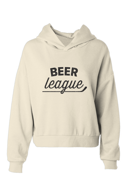 Barn Babe Beer League Hip Height Hoodie Bone | Barn Garb Hockey Threads