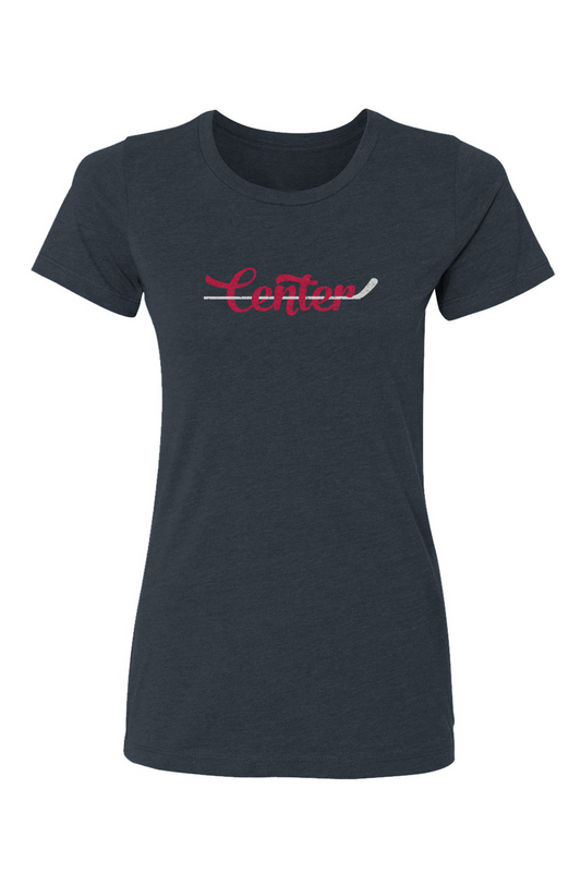 Barn Babe Center Tee Navy Blue | Barn Garb Hockey Threads
