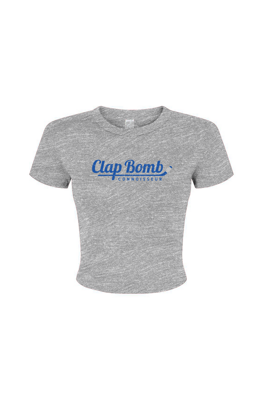 Barn Babe Clap Bomb Connoisseur Stick Baby Tee Grey | Barn Garb Hockey Threads
