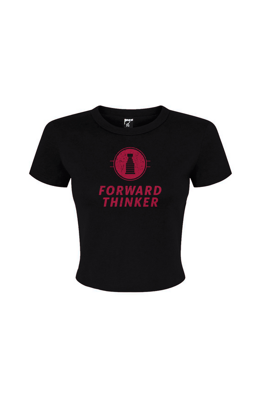 Barn Babe Forward Thinker Baby Tee Black | Barn Garb Hockey Threads