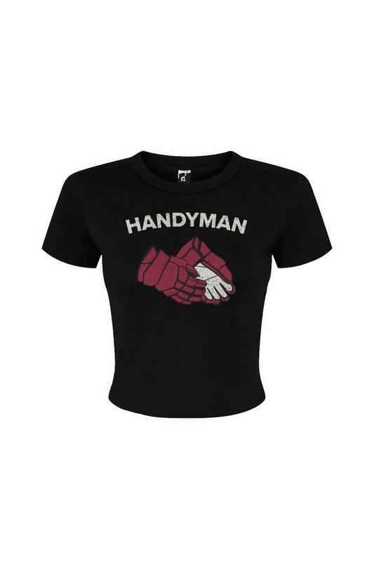 Barn Babe Handyman Baby Tee Black | Barn Garb Hockey Threads