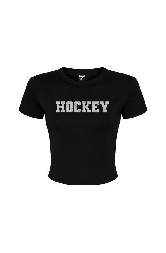 Barn Babe Legacy Hockey Baby Tee Black | Barn Garb Hockey Threads