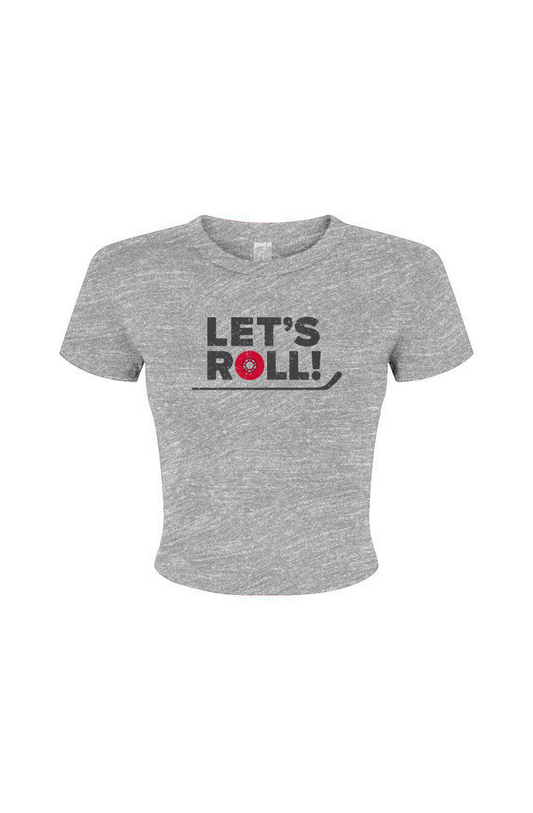 Barn Babe Let's Roll Baby Tee Grey | Barn Garb Hockey Threads