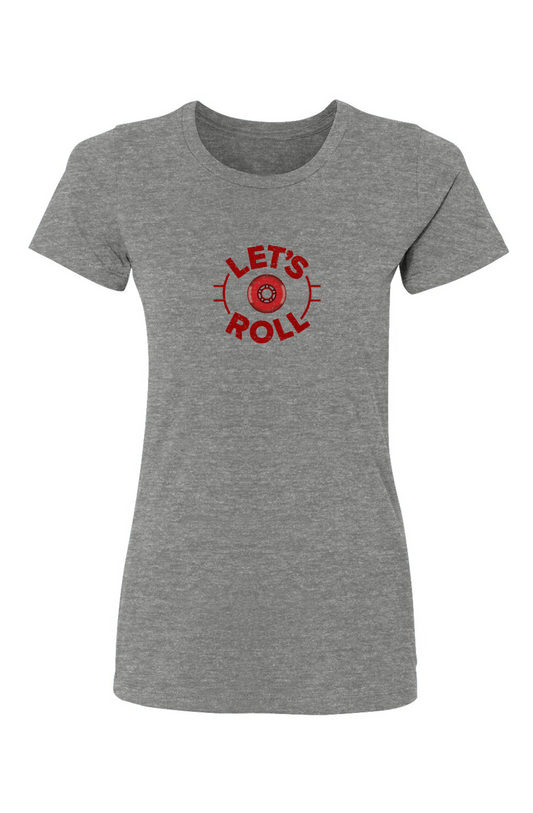 Barn Babe Let's Roll Circle Tee Grey | Barn Garb Hockey Threads