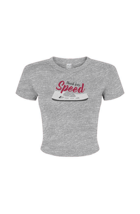Barn Babe Need for Speed Baby Tee Grey | Barn Garb Hockey Threads