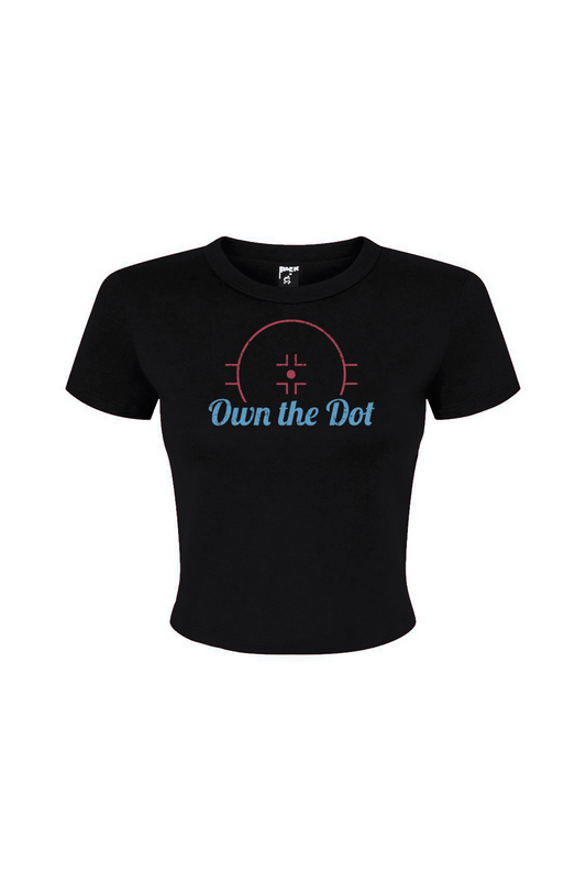 Barn Babe Own the Dot Baby Tee Black | Barn Garb Hockey Threads