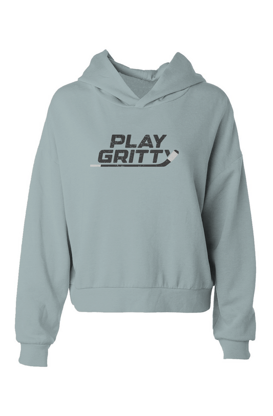 Barn Babe Play Gritty Hip-Height Hoodie Sage | Barn Garb Hockey Threads