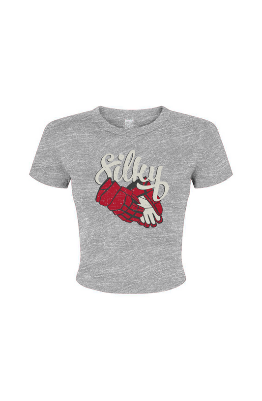 Barn Babe Silky Baby Tee Grey | Barn Garb Hockey Threads