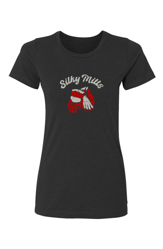 Barn Babe Silky Mitts Tee Black | Barn Garb Hockey Threads
