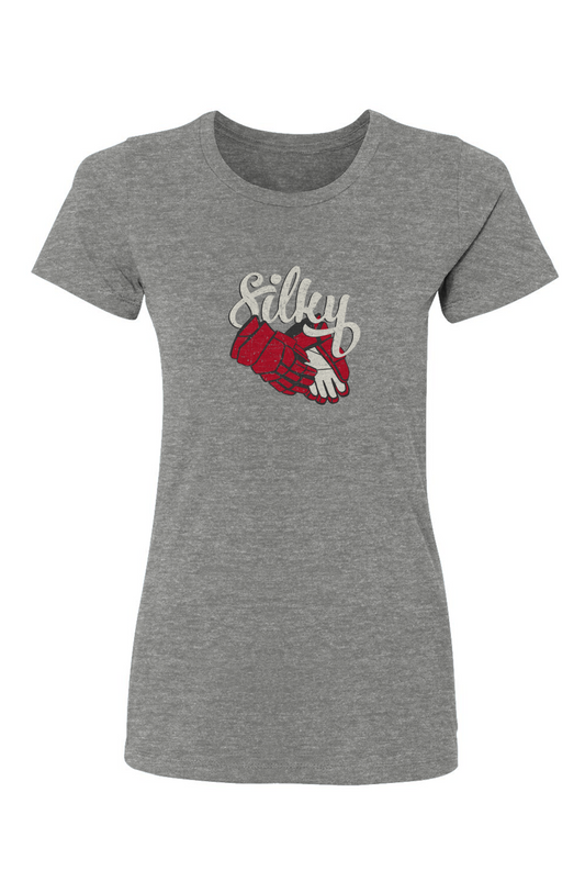 Barn Babe Silky Tee Grey | Barn Garb Hockey Threads