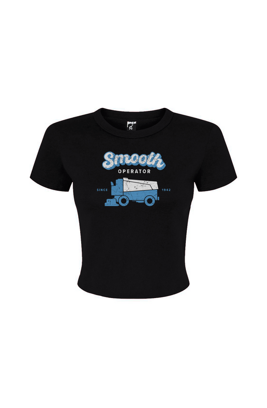 Barn Babe Smooth Operator Baby Tee Black | Barn Garb Hockey Threads