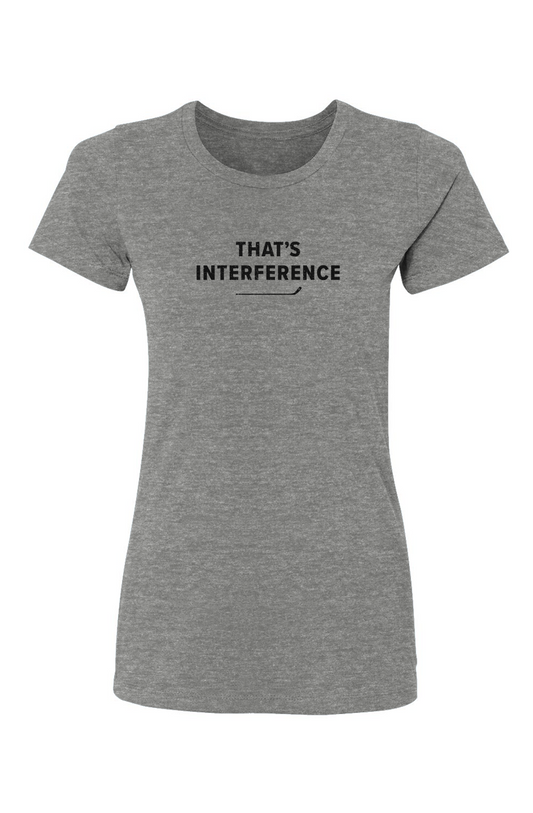 Barn Babe That's Interference Tee Grey | Barn Garb Hockey Threads