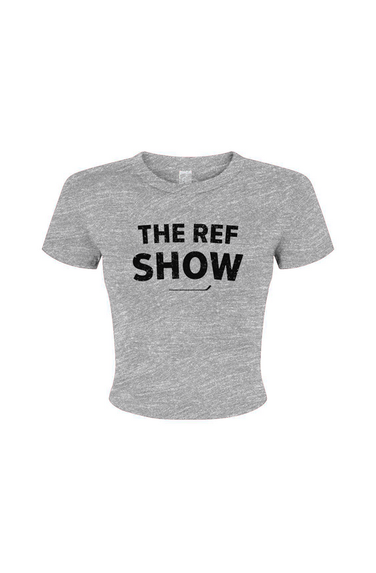 Barn Babe The Ref Show Baby Tee Grey | Barn Garb Hockey Threads