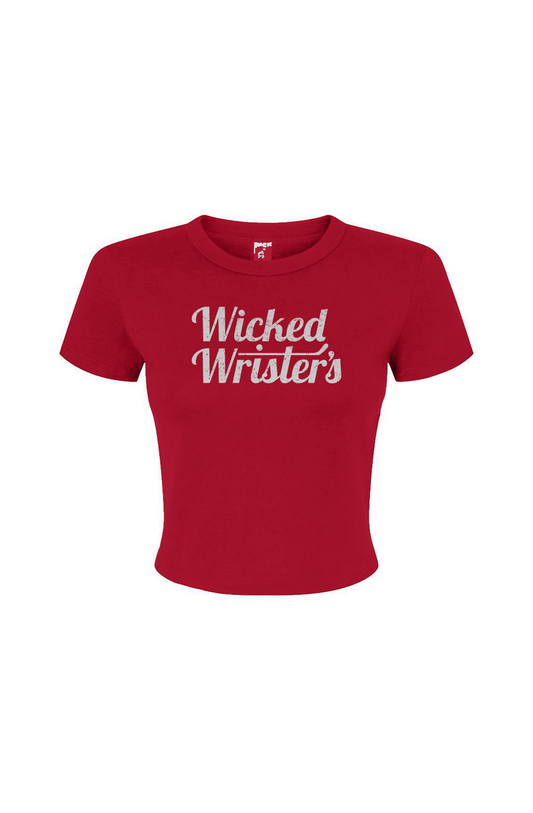 Barn Babe Wicked Wrister's Micro Rib Baby Tee Red | Barn Garb Hockey Threads