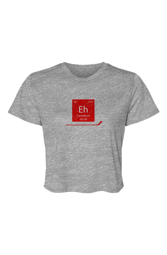 Barn Beauty Canadium Cropped Tee Grey | Barn Garb Hockey Threads