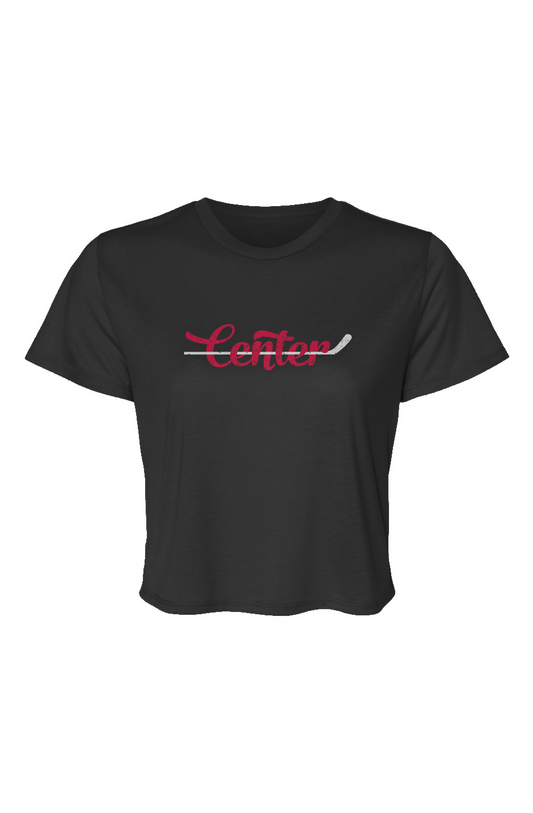 Barn Beauty Center Cropped Tee Black | Barn Garb Hockey Threads