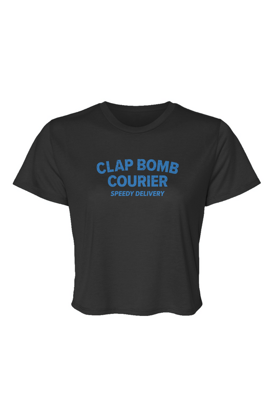Barn Beauty Clap Bomb Courier Cropped Tee Black | Barn Garb Hockey Threads