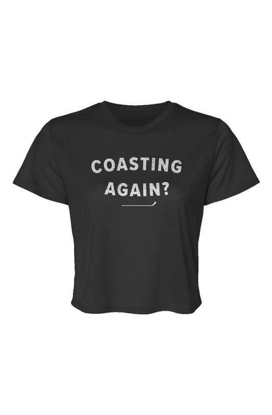 Barn Beauty Coasting Again? Cropped Tee Black | Barn Garb Hockey Threads