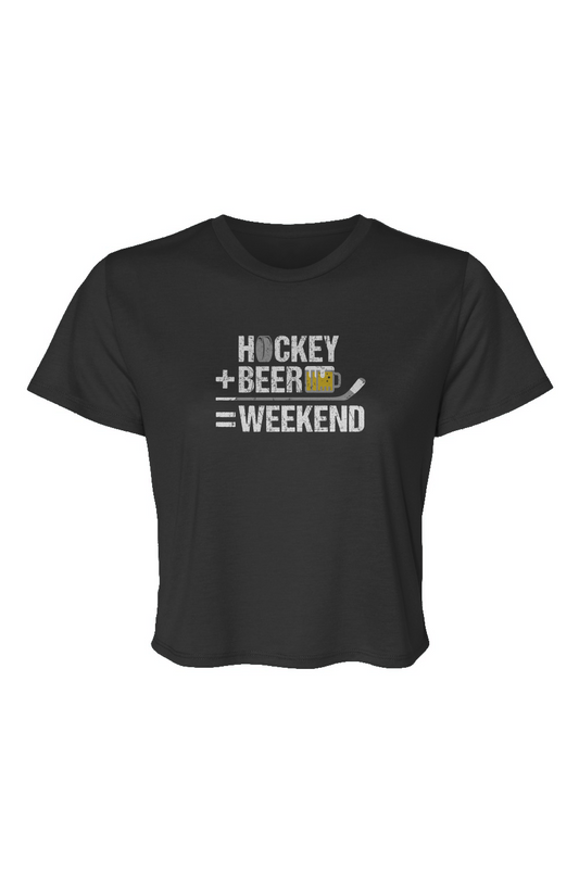 Barn Beauty Hockey Math Cropped Tee Black | Barn Garb Hockey Threads