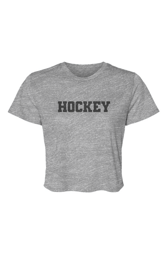 Barn Beauty Legacy Hockey Cropped Tee Grey | Barn Garb Hockey Threads