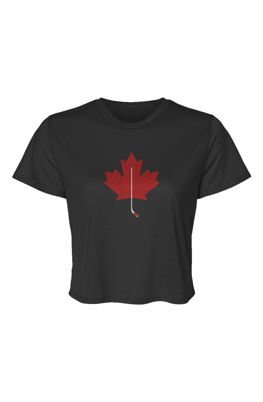 Barn Beauty Northern Twig Cropped Tee Black | Barn Garb Hockey Threads