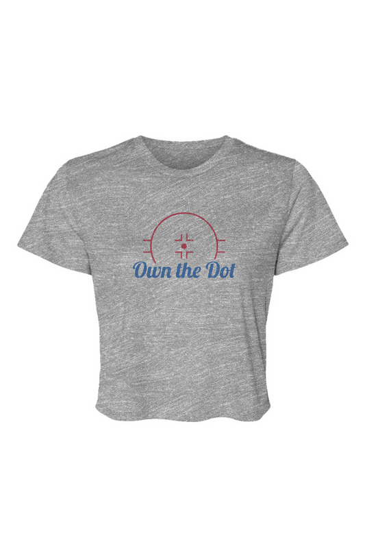 Barn Beauty Own the Dot Cropped Tee Grey | Barn Garb Hockey Threads