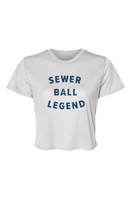 Barn Beauty Sewer Ball Legend Cropped Tee White | Barn Garb Hockey Threads