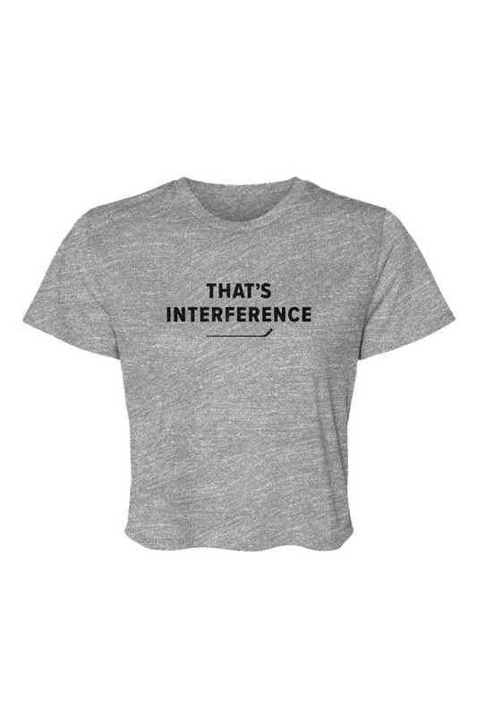 Barn Beauty That's Interference Cropped Tee Grey | Barn Garb Hockey Threads