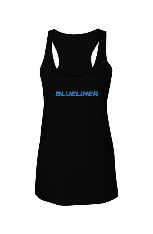 Blueliner Racerback Barn Tank Black | Barn Garb Hockey Threads