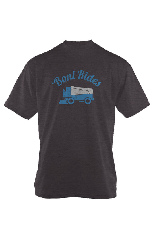 Boni' Rides 90s Throwback Tee Charcoal | Barn Garb Hockey Threads