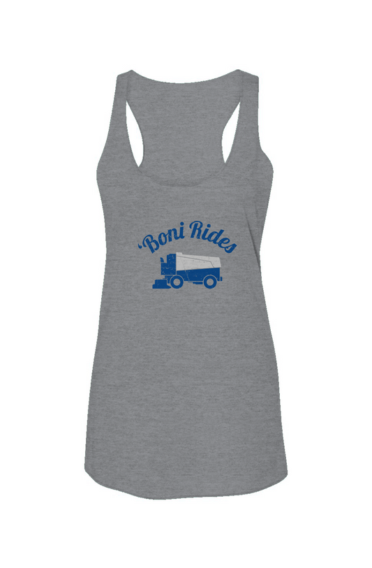 Boni' Rides Racerback Barn Tank Grey | Barn Garb Hockey Threads
