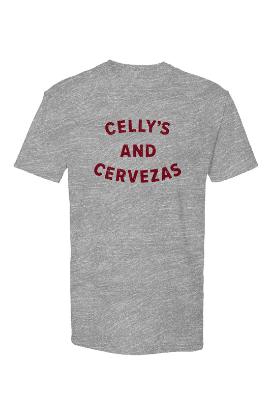 Celly's and Cervezas Breakaway Performance Tee Grey | Barn Garb Hockey Threads