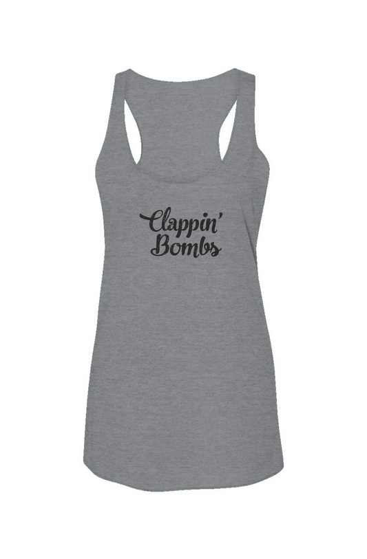 Clappin' Bombs Racerback Barn Tank Grey | Barn Garb Hockey Threads