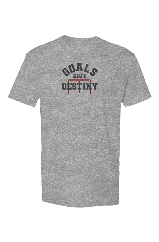 Goals Shape Destiny Net Breakaway Performance Tee Grey |Barn Garb Hockey Threads