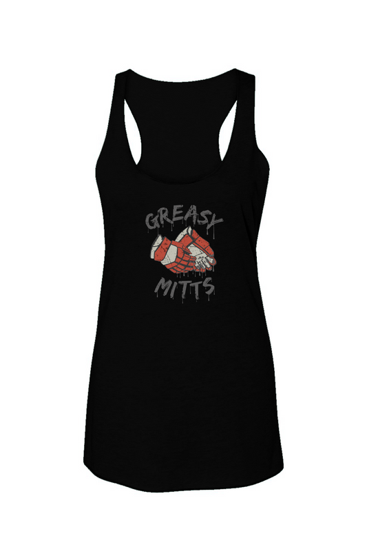 Greasy Mitts Racerback Barn Tank Black | Barn Garb Hockey Threads