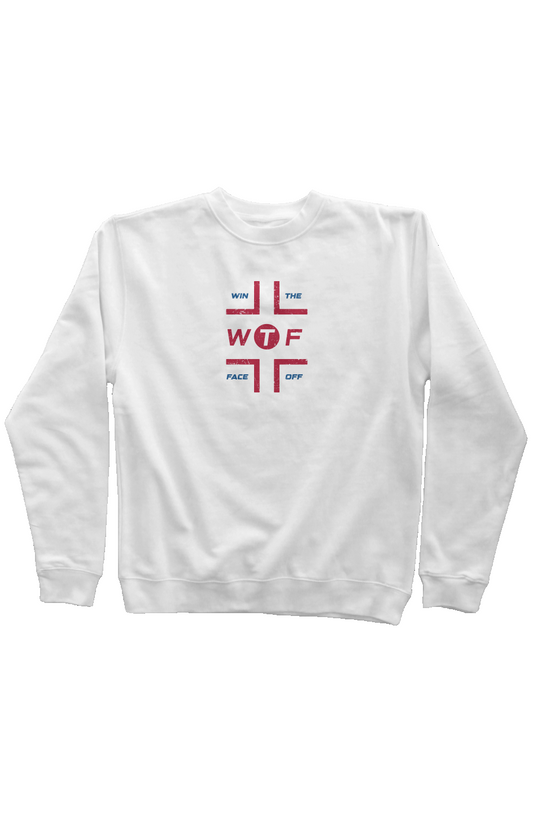Hash Clash Rinkside Crewneck Sweatshirt White | Barn Garb Hockey Threads