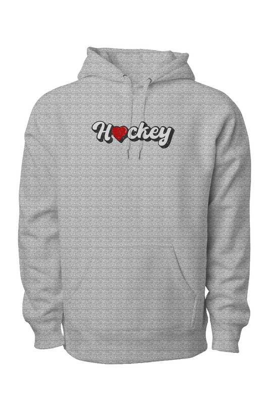 Hockey Heart Legend Heavyweight Hoodie Grey | Barn Garb Hockey Threads