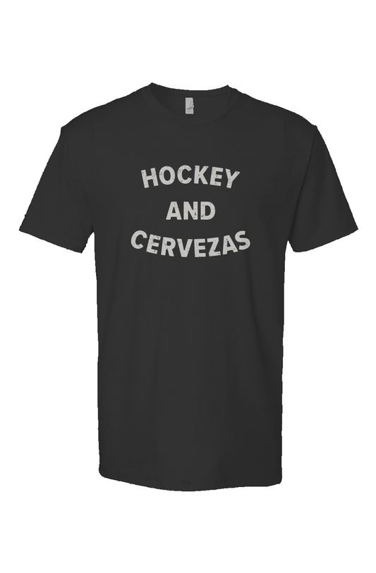 Hockey and Cervezas Breakaway Performance Tee Black | Barn Garb Hockey Threads