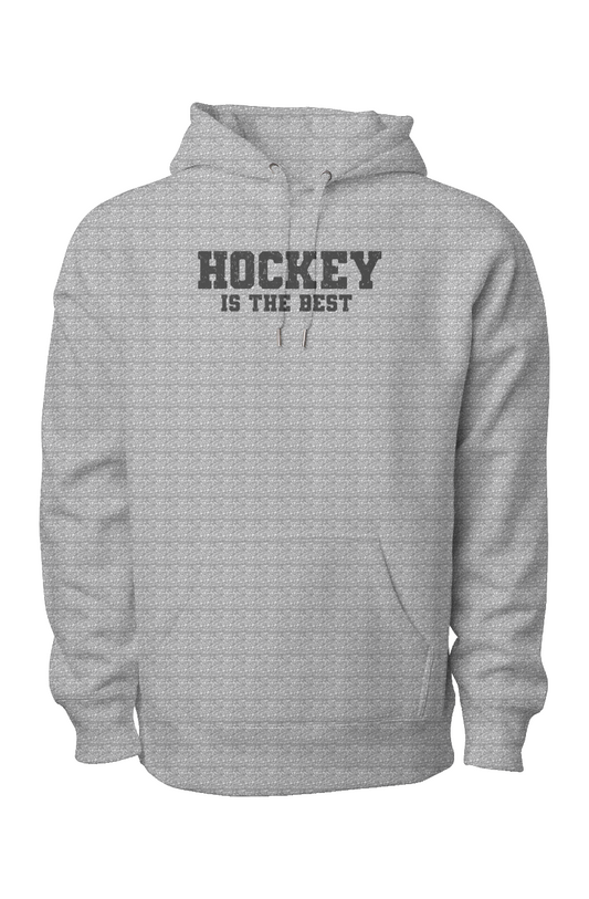 Hockey is the Best Legend Heavyweight Hoodie Grey | Barn Garb Hockey Threads