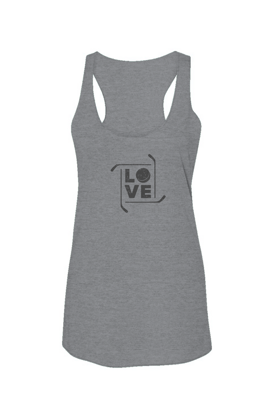 Love the Game Racerback Barn Tank Grey | Barn Garb Hockey Threads