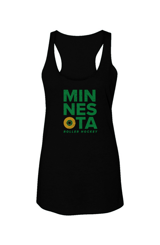 Minnesota Roller Racerback Barn Tank Black | Barn Garb Hockey Threads