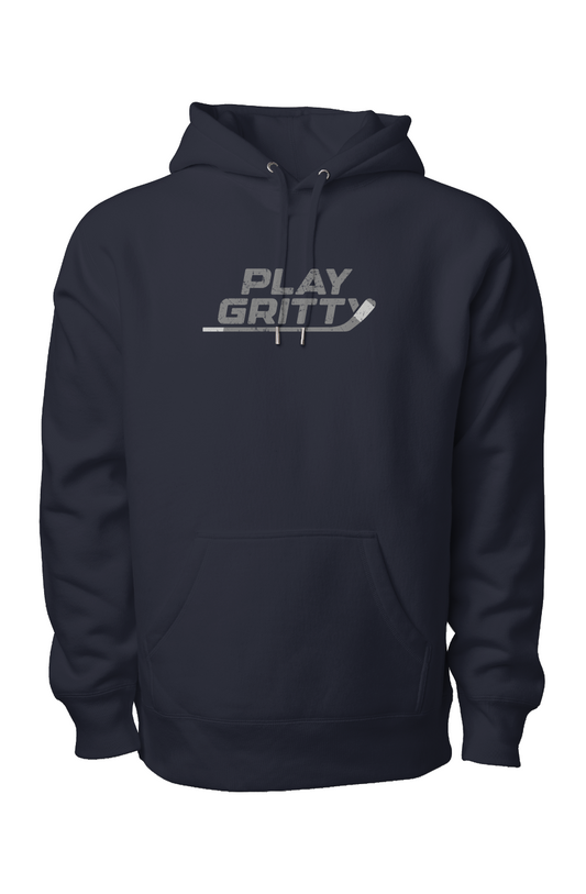 Play Gritty Legend Heavyweight Hoodie Navy Blue | Barn Garb Hockey Threads