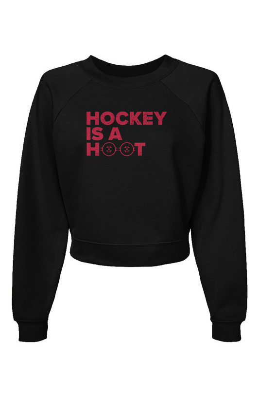 Raglan Rival Hockey is a Hoot Pullover Black | Barn Garb Hockey Threads