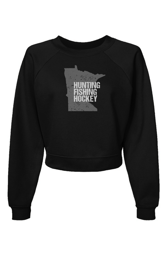 Raglan Rival Hunting Fishing Hockey Pullover Black | Barn Garb Hockey Threads