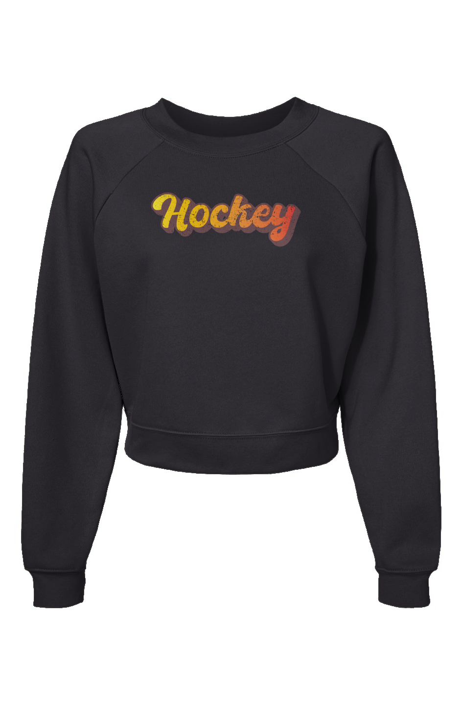 Raglan Rival Retro Hockey Pullover Charcoal | Barn Garb Hockey Threads