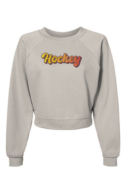 Raglan Rival Retro Hockey Pullover Vintage White | Barn Garb Hockey Threads