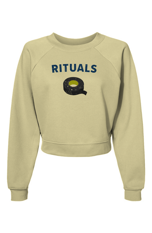 Raglan Rival Rituals Black Tape Pullover French Vanilla | Barn Garb Hockey Threads
