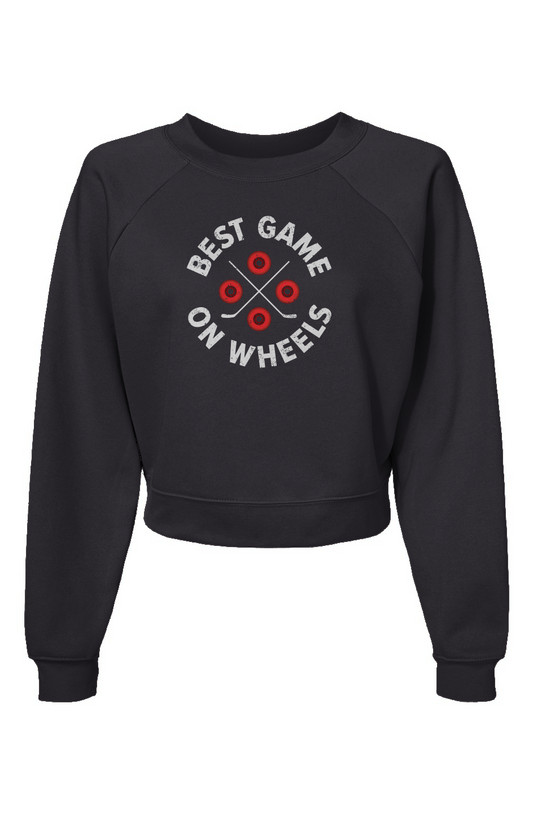 Raglan Rival Wheels and Sticks Pullover Charcoal | Barn Garb Hockey Threads