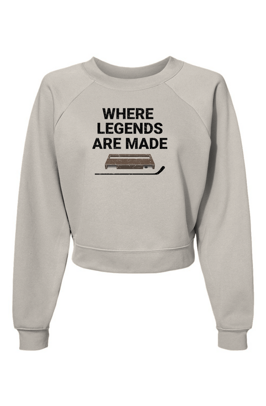 Raglan Rival Where Legends are Made Pullover Fleece Vintage White | Barn Garb Hockey Threads