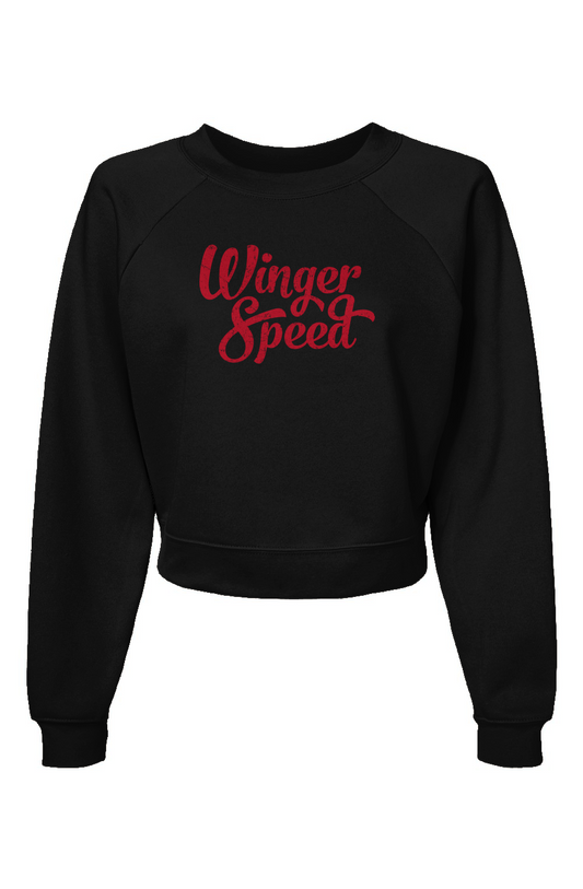 Raglan Rival Winger Speed Pullover Fleece Black | Barn Garb Hockey Threads